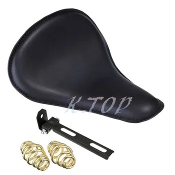 

Solo Leather Seat + Gold Springs + Mounting Bracket Fit For Harley Chopper Sportster