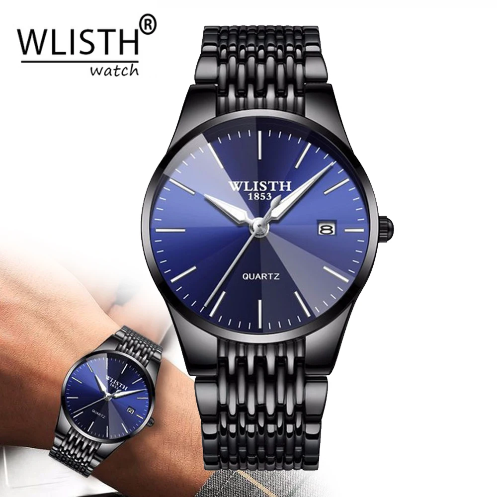 

WLISTH Top Brand Luxury Mens Watches Waterproof Business Watches Man Quartz Ultra-thin Wrist Watch Male Clock Relogio Masculino