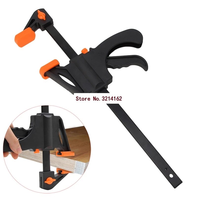 

10 Inch Wood-Working Bar Clamp Quick Ratchet Release Speed Squeeze DIY Hand Tool 07NOV