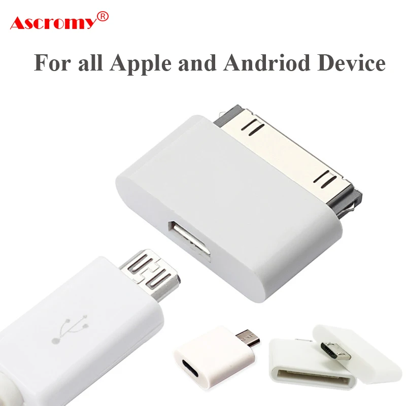 Vergelijkbaar grote Oceaan antwoord Micro Usb To Connector 30 Pin Usb Adapter For Iphone 4s 5 5s 6 6s 7 Ipad  Air 2 Ipod Male To Female Charger Cable Converter - Mobile Phone Chargers -  AliExpress