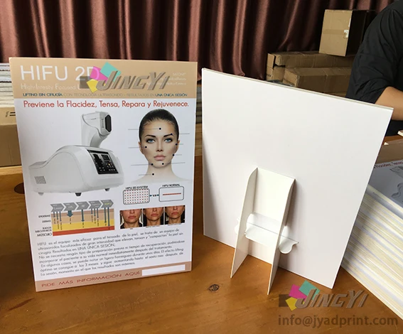

Custom Printed Table Display A5 Mini Banner Stand, Coroplast Signs, PVC Foam, KT Board Signs with easel back Desk Display Stand