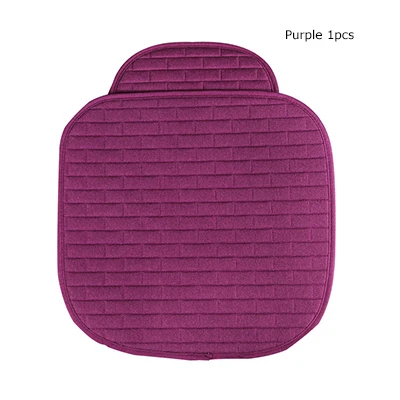 1 шт. Чехлы для автомобильных сидений льняная дышащая подушка для сиденья здоровая подушка автомобильные аксессуары зимняя автостайлинг - Название цвета: Purple Front