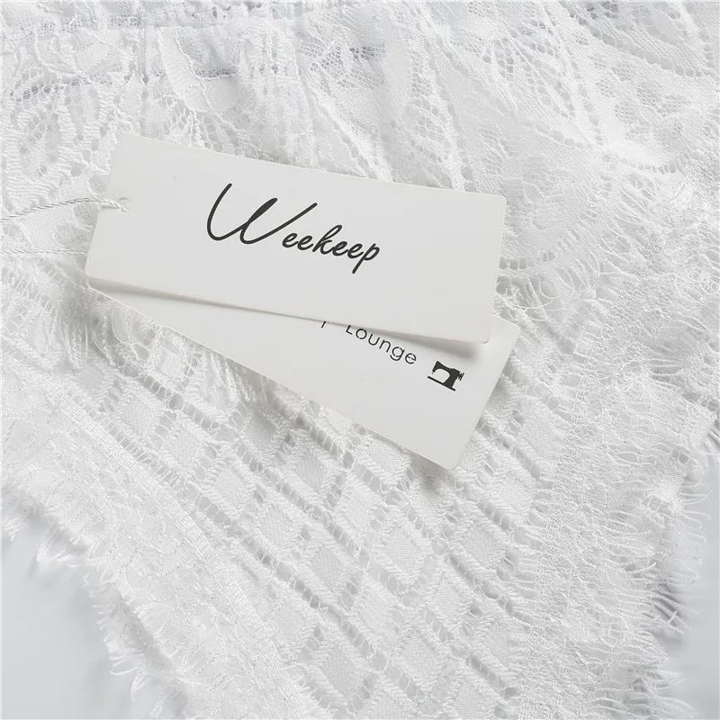 Weekeep 2017 Женский сексуальный кружевной боди на бретельках с v образным вырезом без