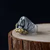 BALMORA Real 925 Sterling Silver Goddess Open Stacking Rings for Women Men Couple Original Punk Hip-pop Jewelry Anillos Boy ► Photo 3/6