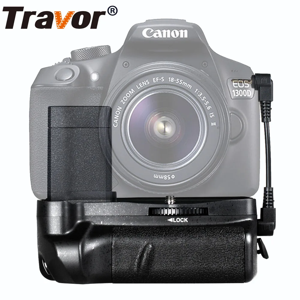 Держатель батареи для камеры Travor для Canon DSLR 1100D 1200D 1300D Rebel T6 T5 T3 EOS Kiss X50 ручка работает с LP-E10 батареей