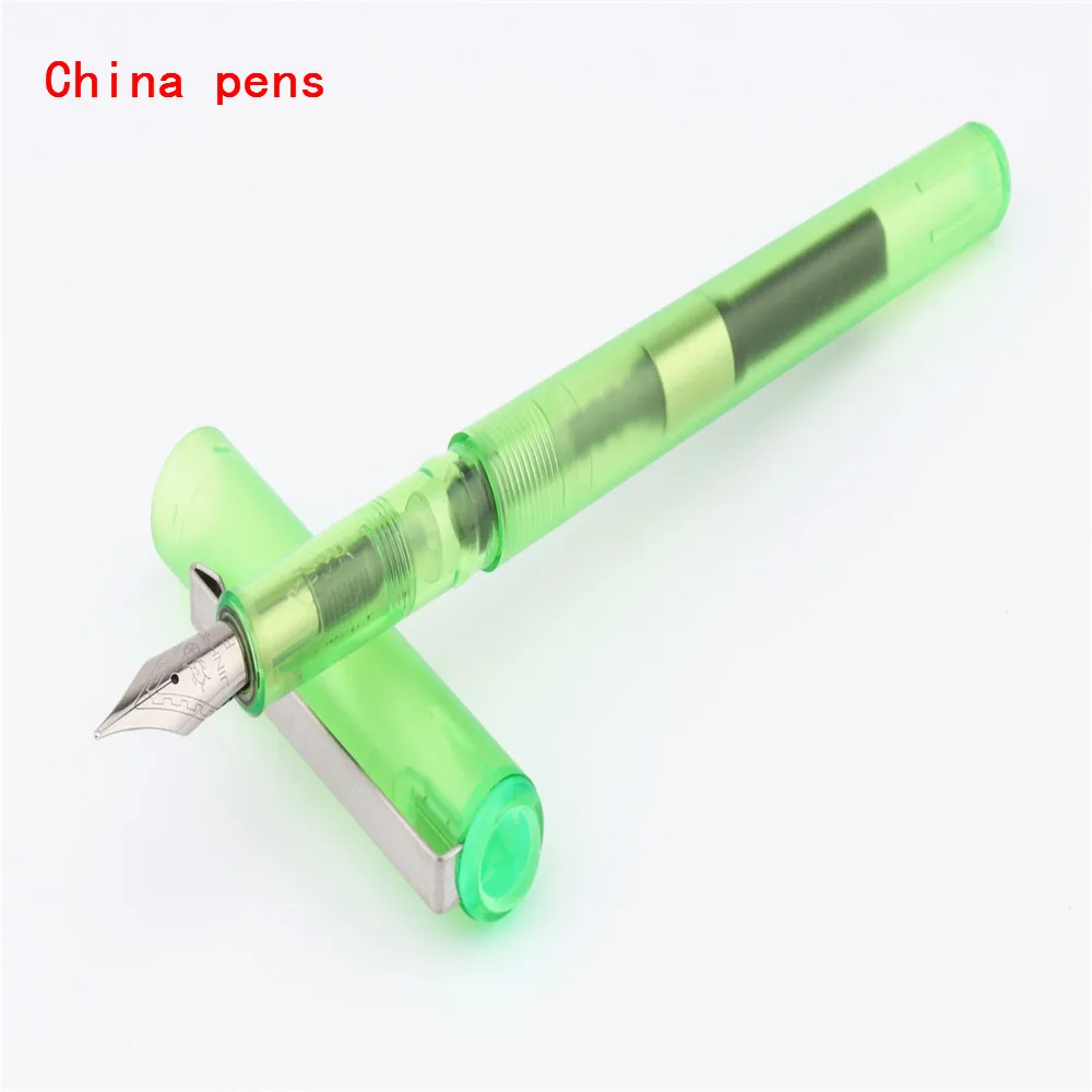 JINHAO 991 все прозрачные 5 цветов Учебная практика офисные канцелярские тонкие перьевые ручки новые - Цвет: Transparent green