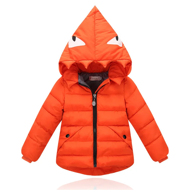 

Boys Winter Jacket 2016 New Brand Hooded Kids Girls Winter Coat Long Sleeve Wind Proof Children Down Coat Outwear Warm 3-6 Years