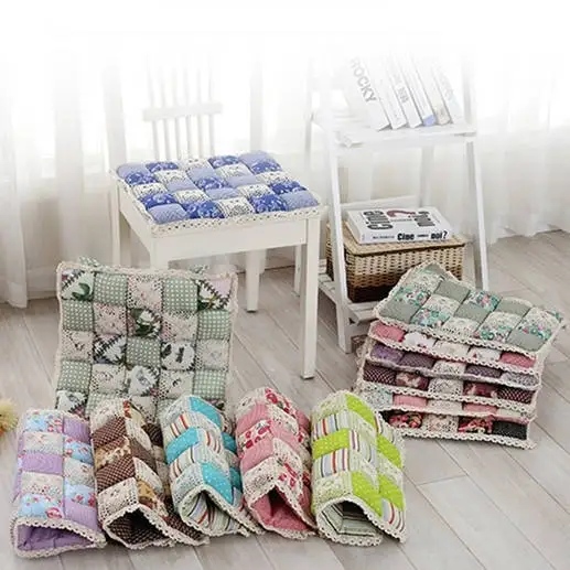 Thickened Square Seat Cushion Modern Dinning Chair Office Cotton Seat Pad Comfortable Computer Chair Cushion Lace Edge Cushion ► Photo 2/6