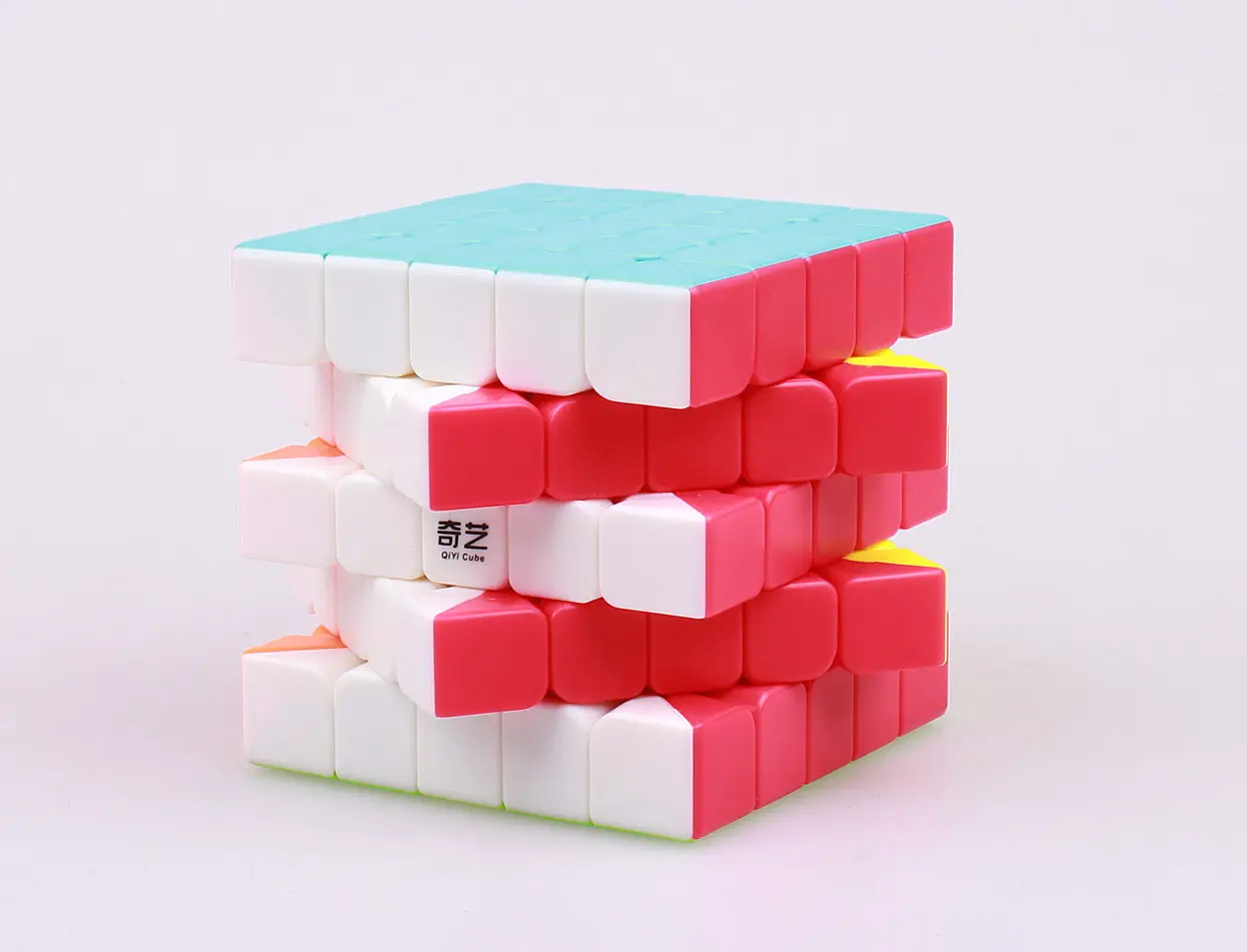 Qiyi 5x5x5 скорость магический куб стикер менее Профессиональные 5 слой конкурс куб-головоломка Развивающие игрушки для детей