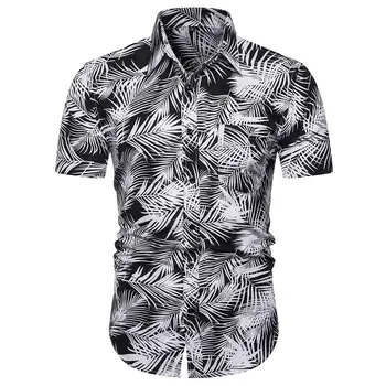 

Social Shirt Men's clothing Slim fit Short sleeve New model Shirts Male Summer Hawaiian Blouse Men New