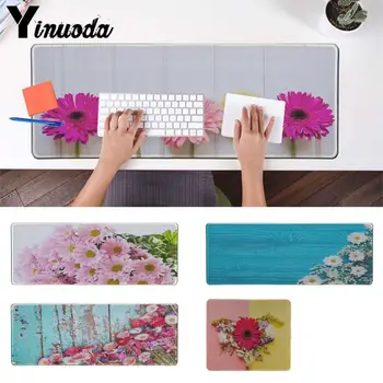 

Yinuoda Pink and yellow chrysanthemum white wood Gaming Player desk laptop Rubber Mouse Mat Computer Laptop Anime Mouse Mad