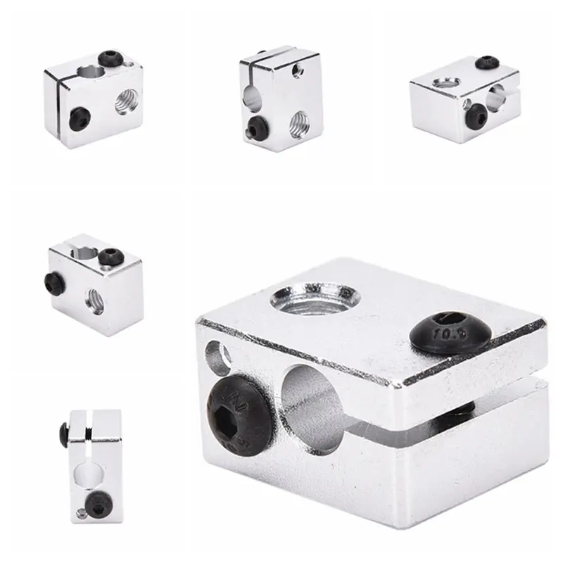 New Arrival 1PC Aluminium Heat Block For 3D Printer V6 J-head Makerbot MK7/MK8 Extruder