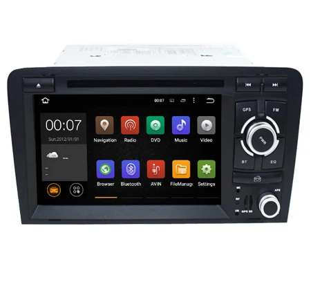 7 дюймов Android 7.1 автомобиль DVD GPS для Audi A3 2002-2011 wifi 4 г навигации BT Радио рулевое