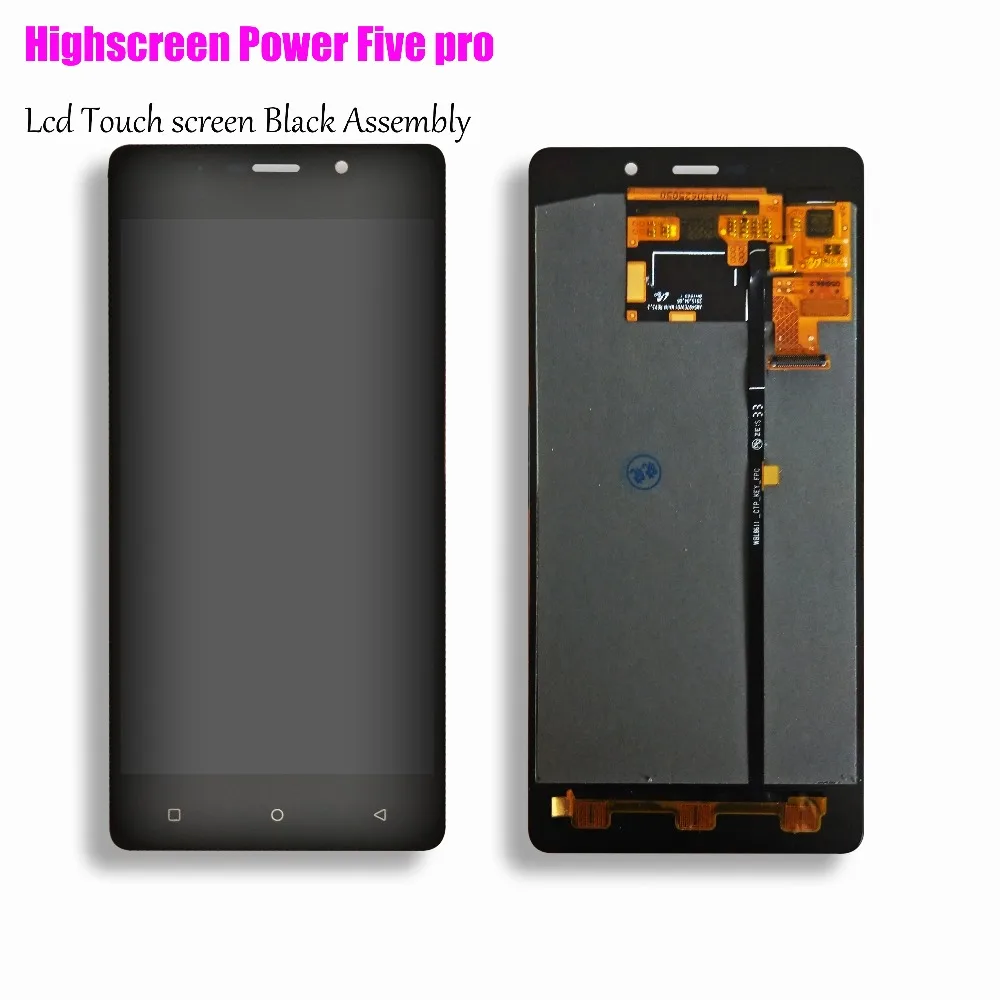 Compatible for Highscreen Power 5 Pro Screen Lcd Display +Touch screen Touch Buttons Power five free shipping