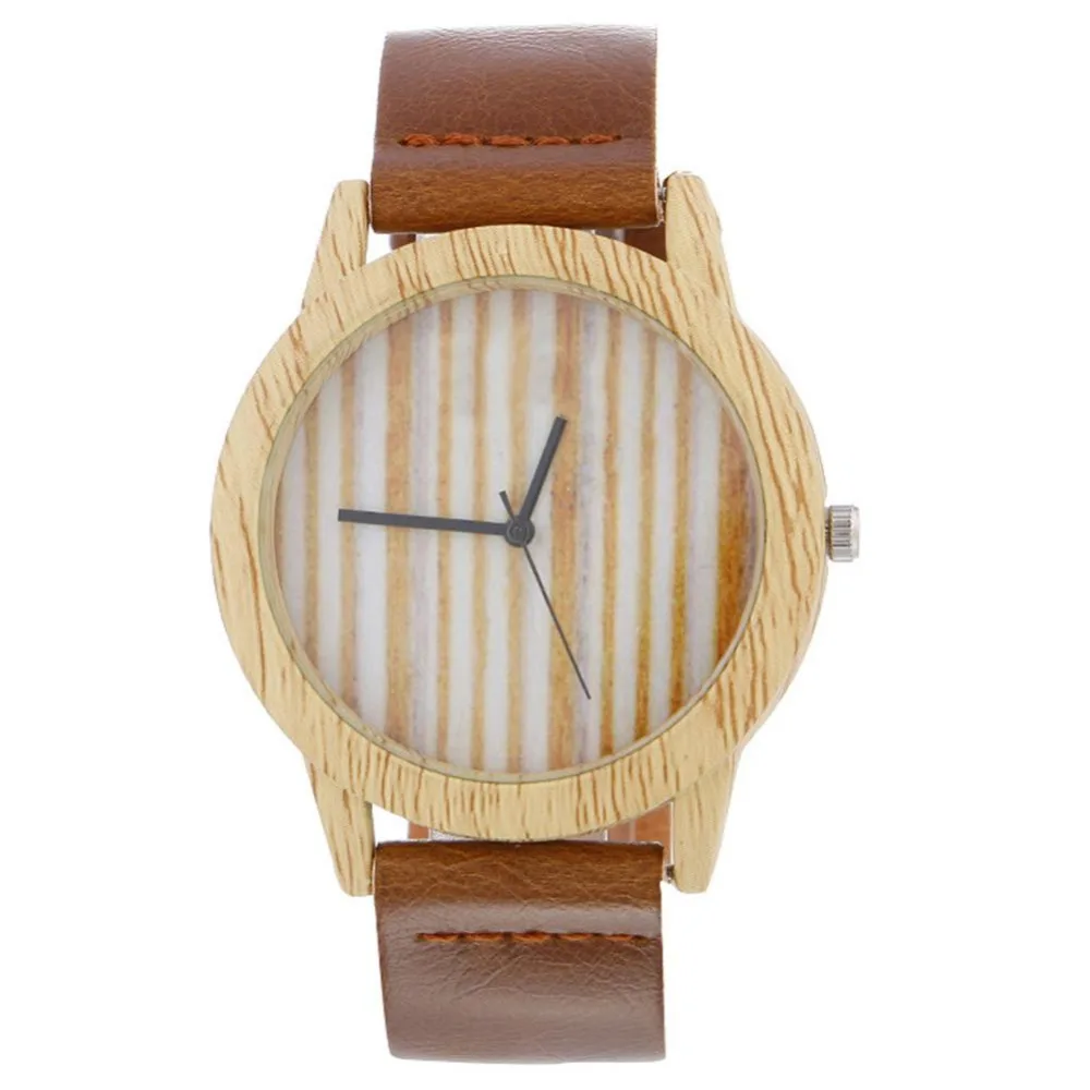 

Wooden Watches Woman Quartz Watch Men Bamboo Modern Wristwatch Analog Nature Wood Fashion Soft Leather Creative Birthday Gifts