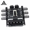Gdstime PC ordinateur Molex 1 à 8 multi-voies séparateur de ventilateur de refroidissement moyeu 3Pin 12 V prise de courant PCB adaptateur 2 niveau régulateur de vitesse ► Photo 2/6