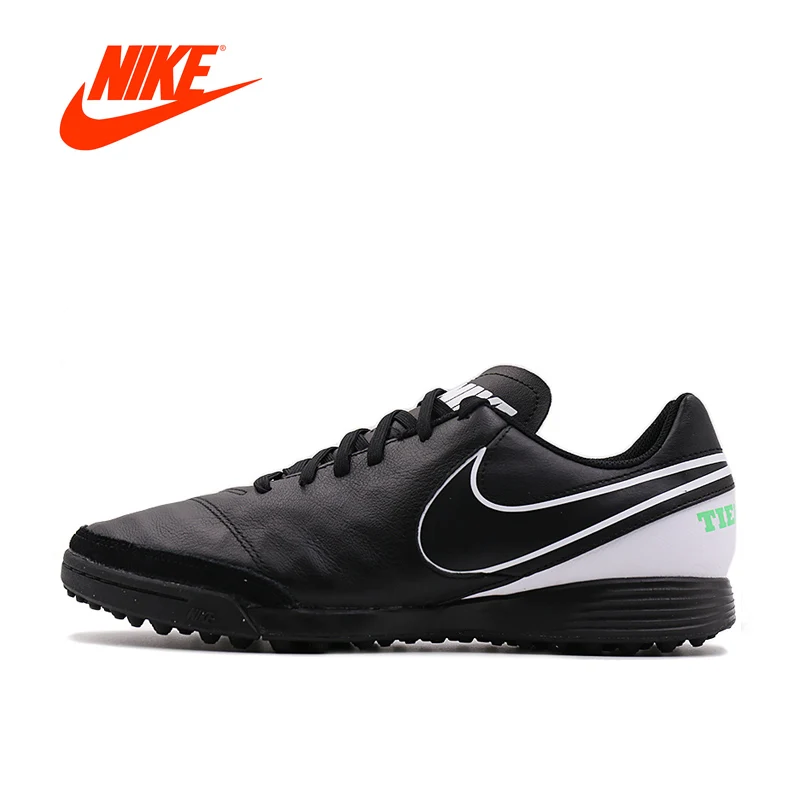 Original New Arrival Official NIKE TIEMPO GENIOII TF Men's Waterproof Soccer Shoes Sports Sneakers