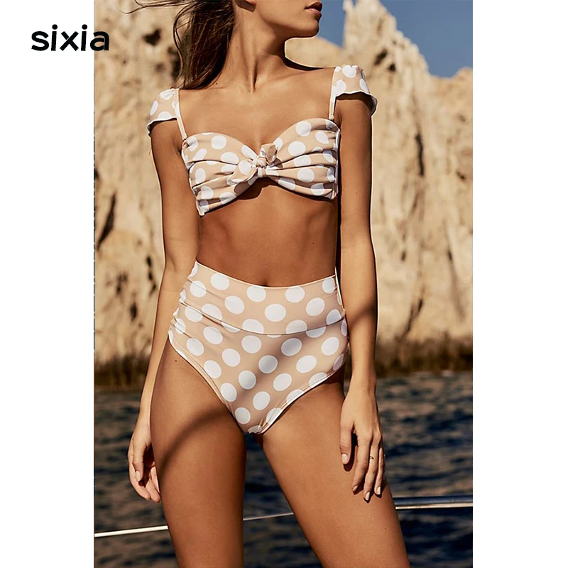 

High Waist Bikini Swimsuit Female Push Up Bandeau Bikinis Set Brazilian 2018 Bathing Suit Women Swimwear Sexy Ruffle Bikini