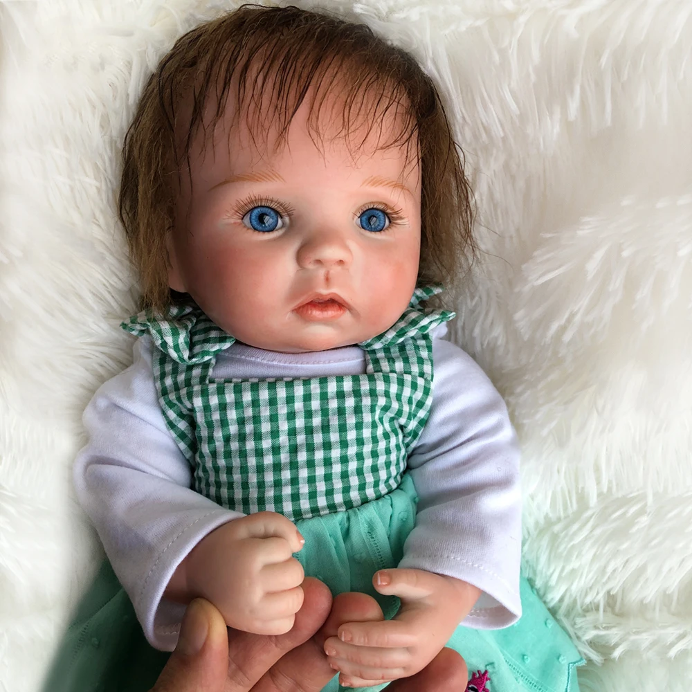 

Wearing a skirt girl doll Baby Reborn Real Silicone Baby Dolls children Birthday Gifts 36 cm Fashion Stuffed pp cotton Doll Toys