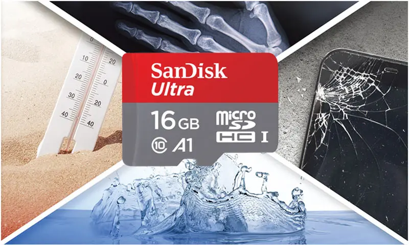 Двойной Флеш-накопитель SanDisk карты памяти Micro SD карта 16 Гб cartao de memoria Microsd Class10 ультра A1 MicroSDHC UHS-I карты 98 МБ/с. TF sd-карта на 16 Гб