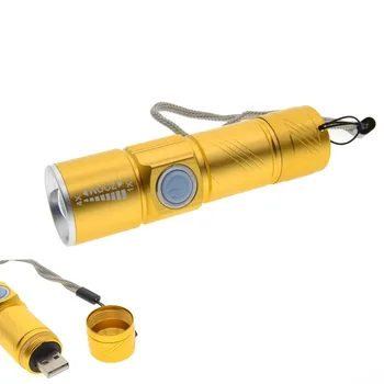 

LED Flashlight USB Handy Powerful Rechargeable Torch usb Flash Light Bike Pocket LED Zoomable Lamp