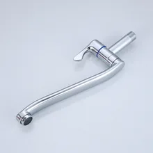 Can rotate the whole copper into the wall type single cold washbasin faucet household sink balcony washing pool water faucet