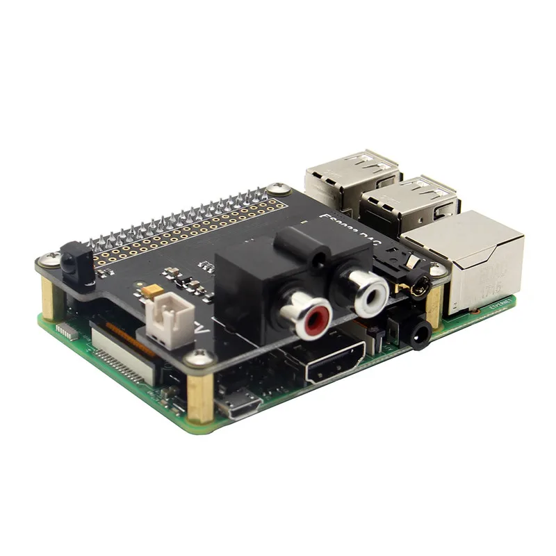 

X900 HIFI DAC ES9023 Expansion Board HD Audio Expansion Board For Raspberry Pi 3 Model B / 2B / A+ / Zero W