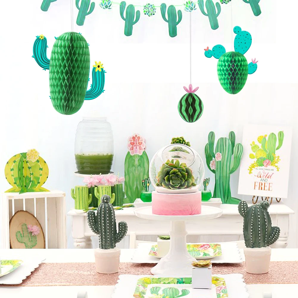 Cactus Theme Paper Napkins for Fiesta Birthday Party 100 Pack