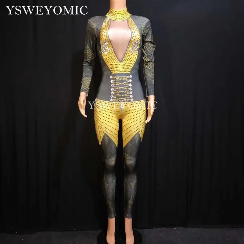 

Big stretch Bodysuit Women Birthday Celebrate Famale Jumpsuit Singer Dancer Performance Fashion Stretch Leggings Outfit