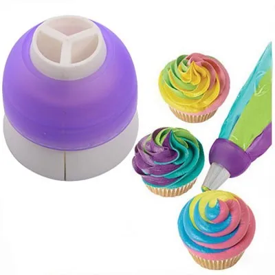 3 Colors Cake Cream Decorating Bags Converter Cupcake Cookie Butter Dispenser Fondant Baking Tools