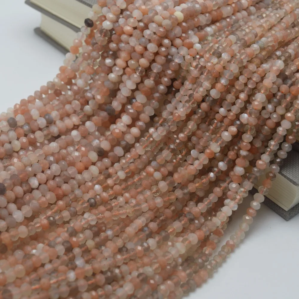 

Natural Moonstone Loose Rondelle Beads 4x3mm,6x4mm,8x5mm