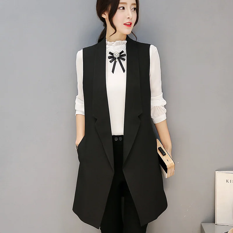 

Spring and summer 2018 new Korean women's wear sleeveless small suit waistcoat, thin, large size, 100 build fashion horse clip