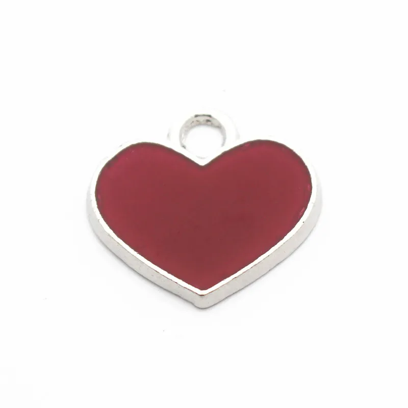 

Newest 20pcs/lot Red Heart Alloy dangle charms hanging charm DIY bracelet&pendant floating charms Necklace Jewelry