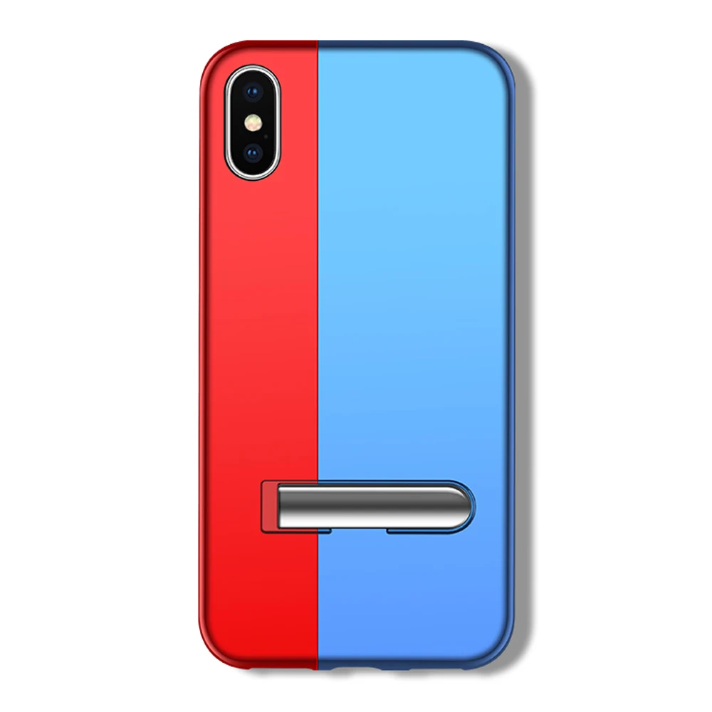 CASEIER Adsorption Magnetic Case For iPhone 7 XS MAX XR 6S X Cool Metal Magnet Cover For iPhone 6 6s 7 8 Plus X XR XS Max Holder - Цвет: Red Blue