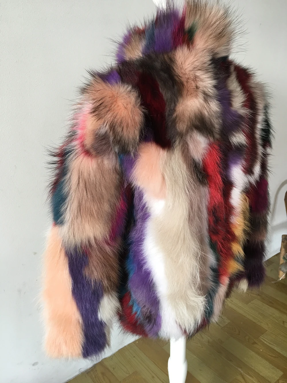 Новое пальто из натурального меха енота, Женская куртка из меха енота, разноцветная меховая, на заказ, большой размер, F871