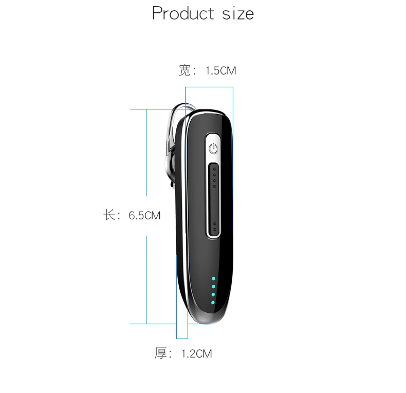 Bluetooth гарнитура Handsfree Auriculares беспроводные наушники аккумулятор большой мощности Дисплей наушники с микрофоном