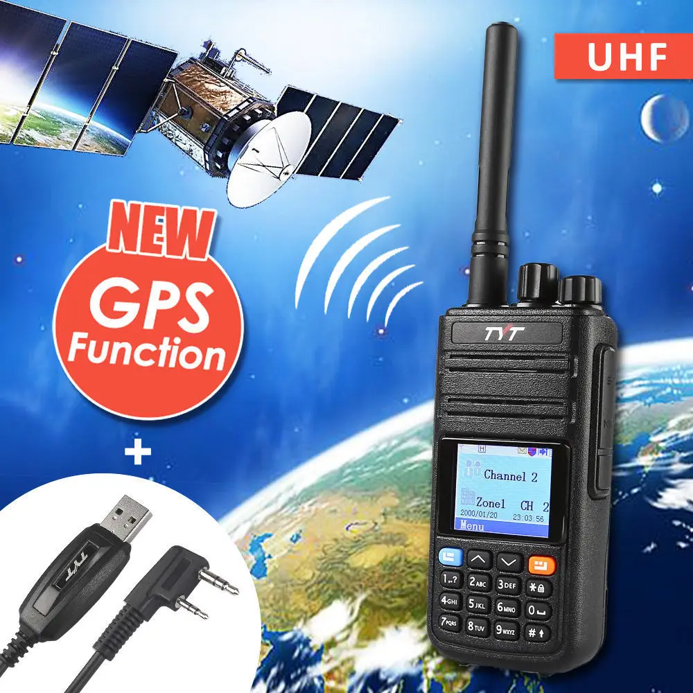 bilder für TYT Tytera MD-380G GPS UHF 400-480 MHz DMR Digital Radio Walkie Talkie Ham Transceiver mit md380 Usb-programmierkabel kabel CD bilder für TYT Tytera MD-380G GPS UHF 400-480 MHz DMR Digital Radio Walkie Talkie Ham Transceiver mit md380 Usb-programmierkabel kabel CD