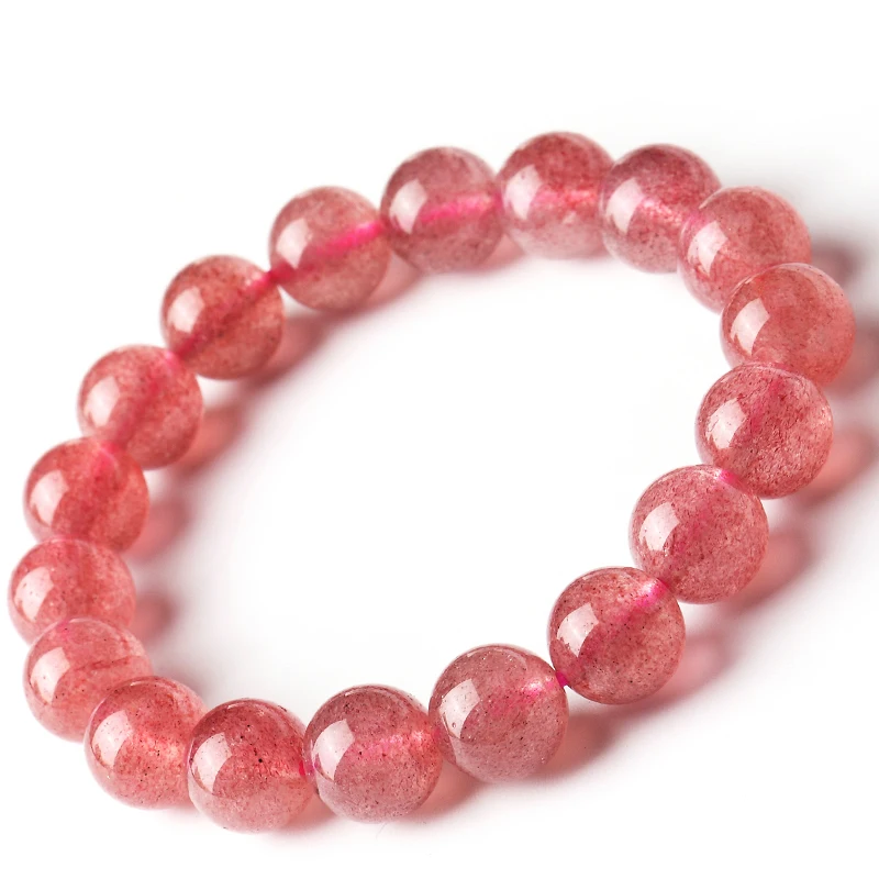 

Natural Strawberry Crystal Bracelet Female Korean Sweet Rose Crystal Powder Crystal Bracelet