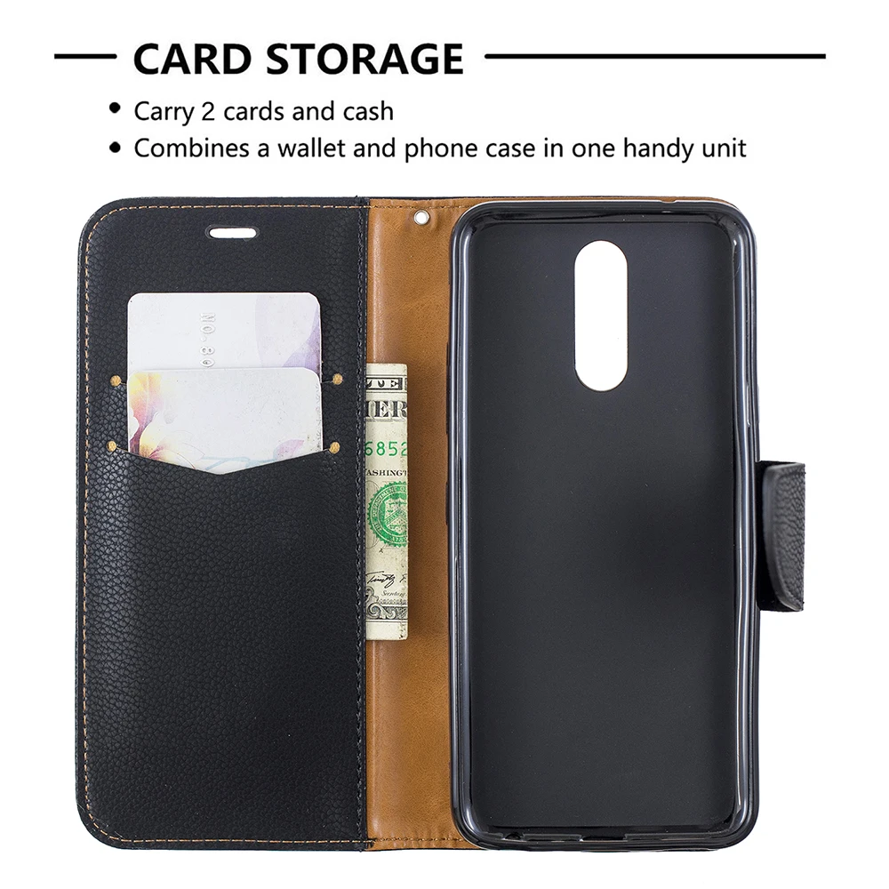 Wallet Phone Case For LG K40 LG K12 Plus LG X4 2019 Cover PU Leather Flip Stand Wrist Strap Credit Card Slots Magnetic Closure