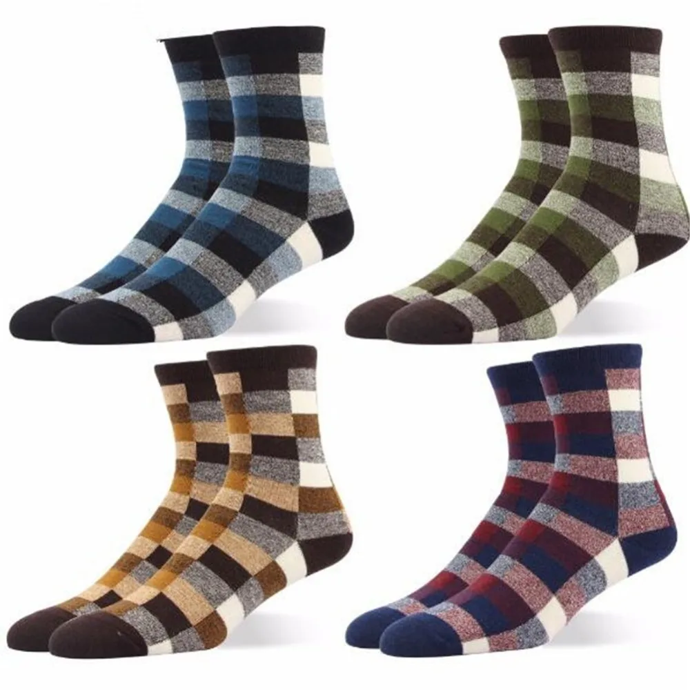 1 пара мужские хлопковые носки в клетку на осень/зиму|cotton men socks|fashion socksmens fashion socks |