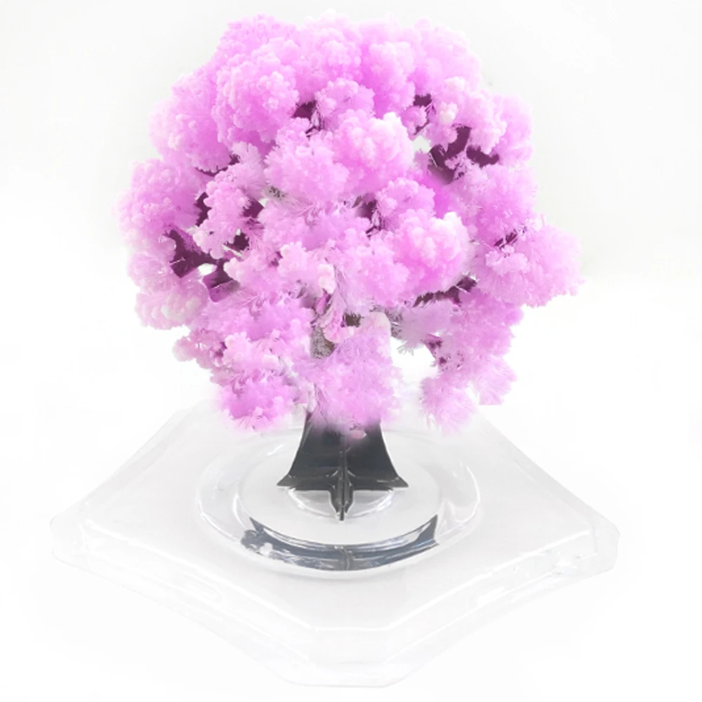 

2019 90mm Pink Magic Growing Paper Sakura Tree Magical Grow Christmas Trees Desktop Cherry Blossom Wunderbaum Science Kids Toys