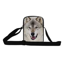 Брендовые новые дизайнерские мужские сумки-мессенджеры, крутая 3D печать волка, сумка через плечо для мальчиков, сумка-мессенджер с животными для подростков