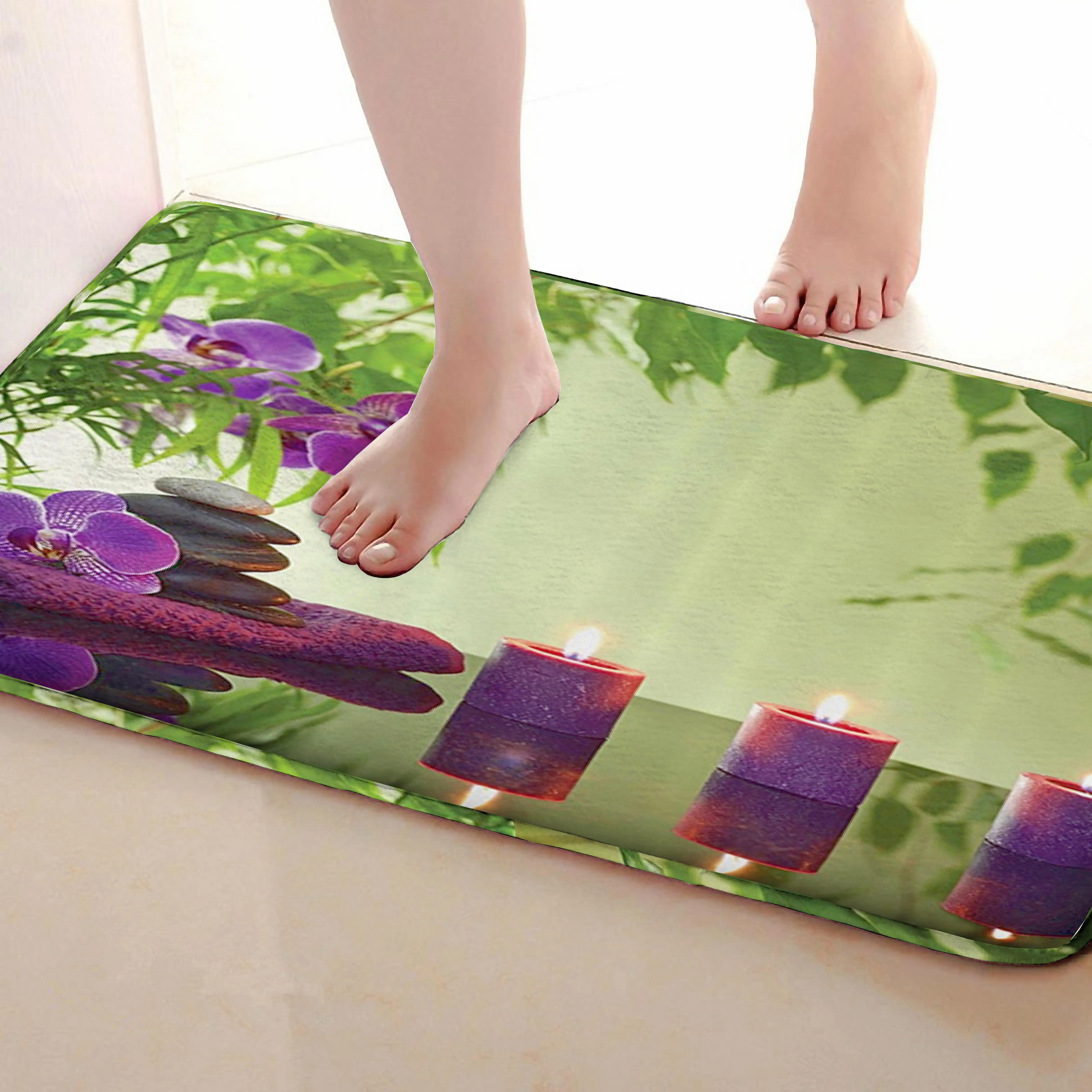 Свеча стиль Коврики для улицы, смешной Противоскользящий коврик для ванной, дверные коврики, дверные коврики под входную дверь