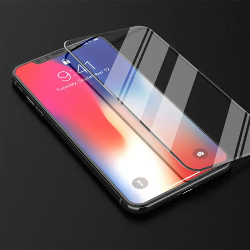 0,25 мм 3D 9 H ультратонкий изогнутая Защитная пленка для экрана для Apple IPhone X 10 Ten 5,8 закаленное стекло полное покрытие протектор экрана