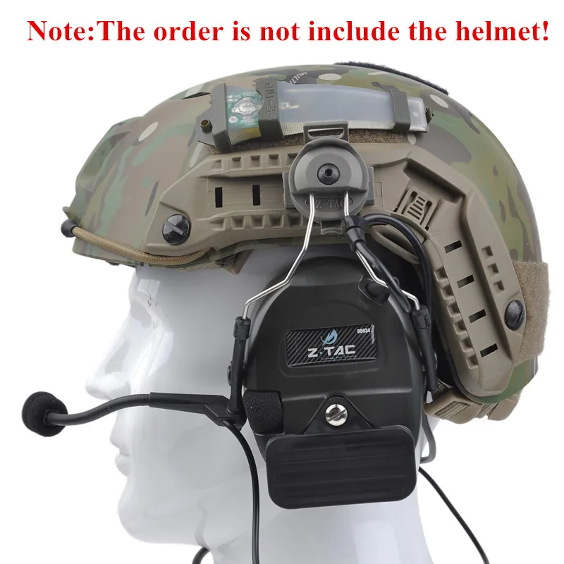 Redução de Ruído Fone de Ouvido com Peltor Definido para Capacetes Fone de Ouvido Tático Ztac Airsoft Comtac i Capacete Ferroviário Adaptador Rápidos Militar z 3 Esporte e Lazer
