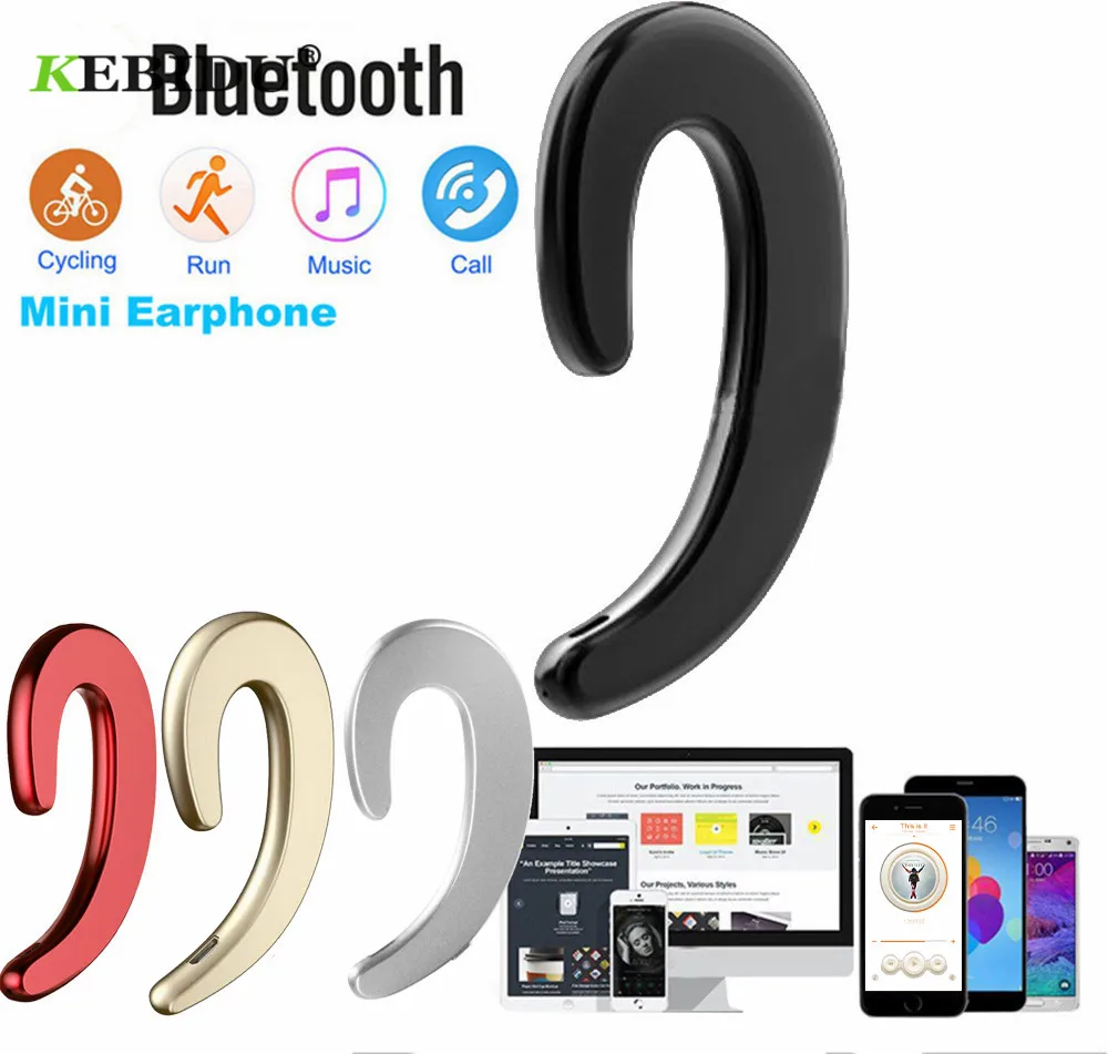 KEBIDU V4.2 Bluetooth беспроводные наушники костной проводимости спортивные наушники стерео гарнитура для ноутбука планшета XIAOMI iphone 7 8 X