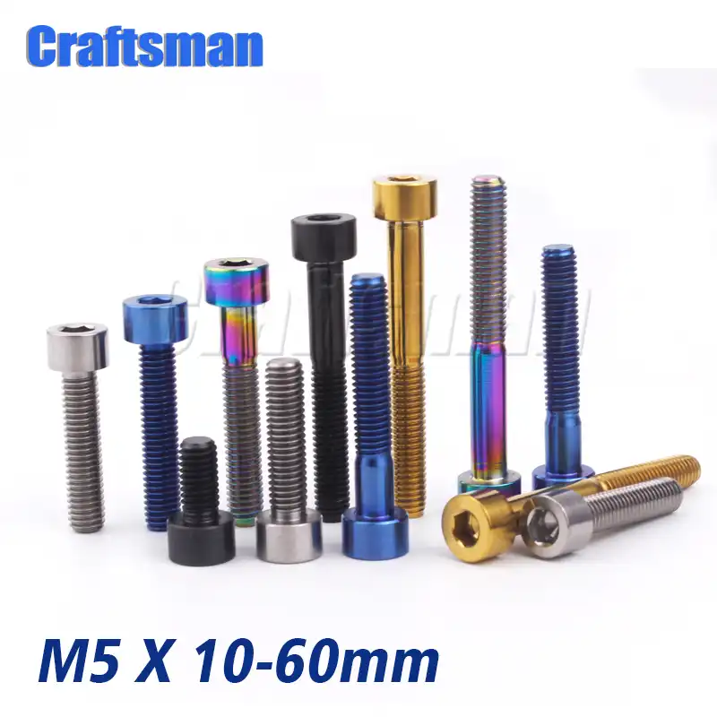 M7 Titanium Bolts Allen Socket Cap Head 10,15,20,25,30,35,40,45,50,55,60mm