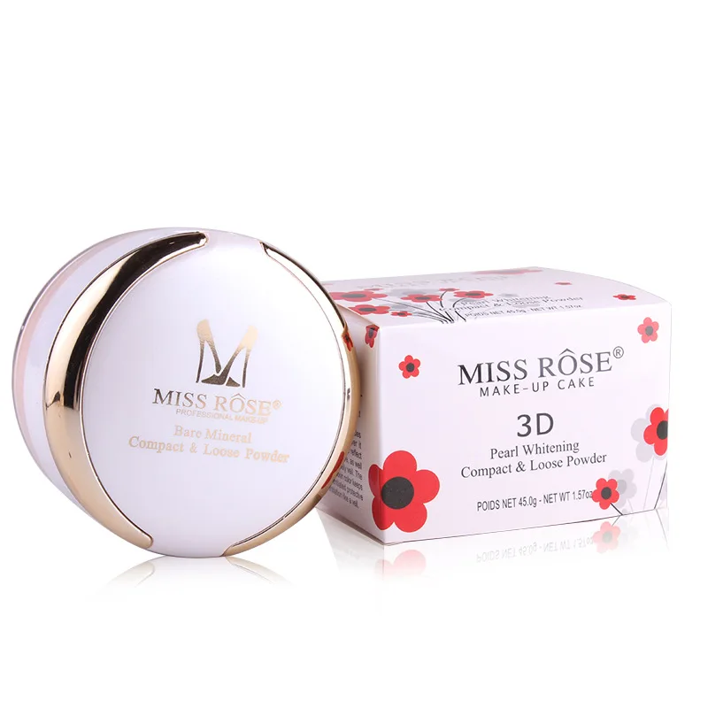 MISS ROSE пудра, скрытый дефект, порошок, южноамериканский Азиатский цвет, отбеливающий макияж, основа