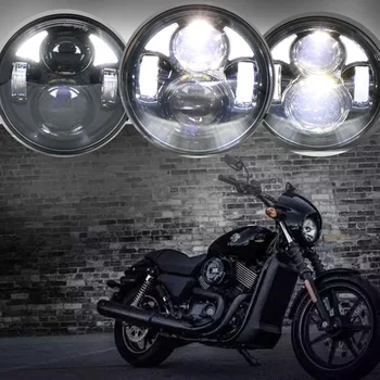 

5.75 inch H4 Led Motorcycle Headlight for Harley with Halo Angel Eye DRL Lights For Harely Softail Dyna Sportster 1200 883