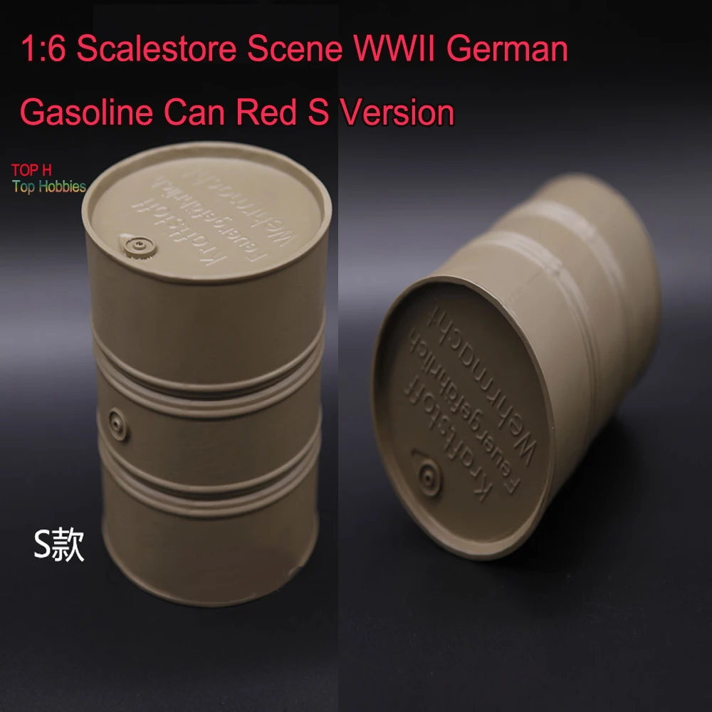 1:6 Scale store Scene annex WWII German Gasoline Can 1/6 Red S Version Model oil drum Fit 12 Inch Action Figure Toys Doll 2pcs 1 6 scale dragon dml toys wwii gray soldier forward hat cap model toy dolls military fit 12 inch action figure accessories